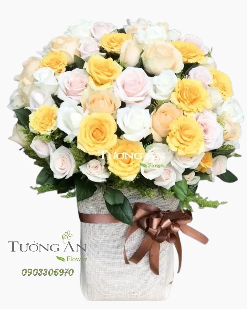  Hộp Hoa Hồng Sáng Tinh Khôi - B168 