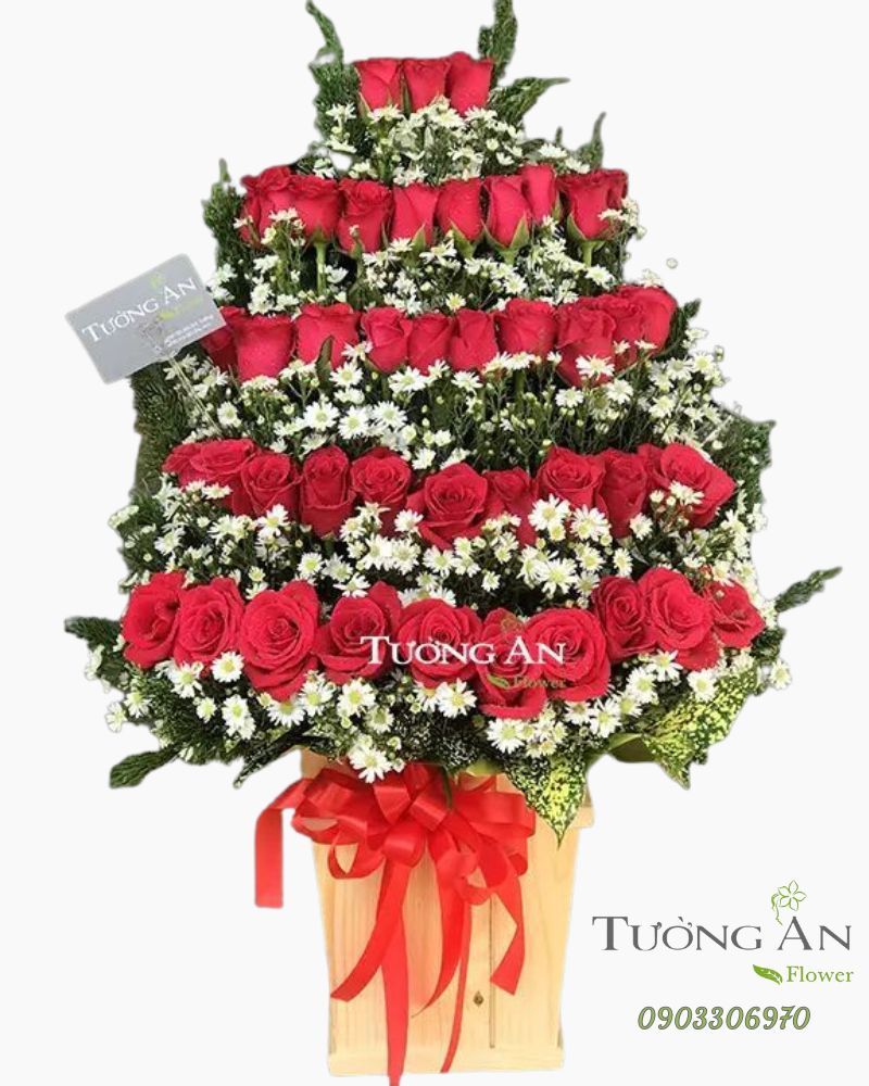  Hộp Hoa Hồng Đỏ - B142 