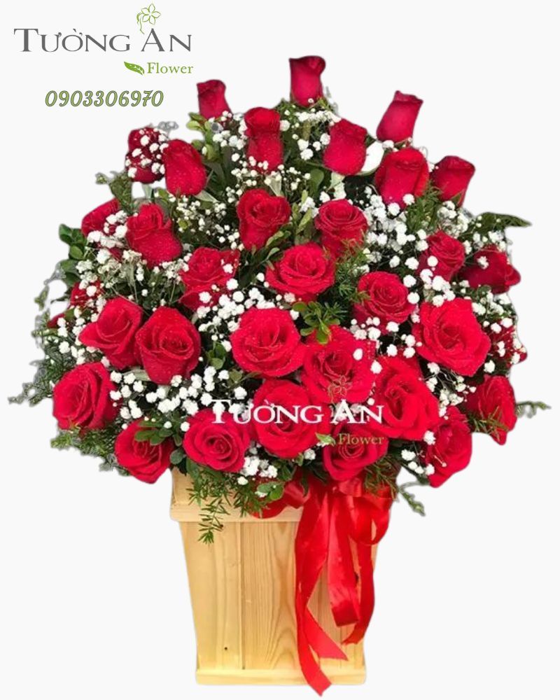  Hộp Hoa Hồng Đỏ - B172 