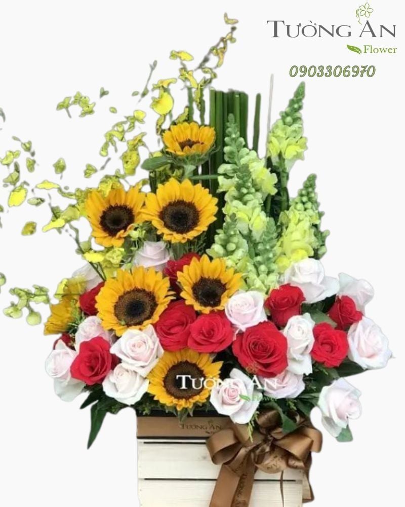  Hộp Hoa Khai Trương - B130 