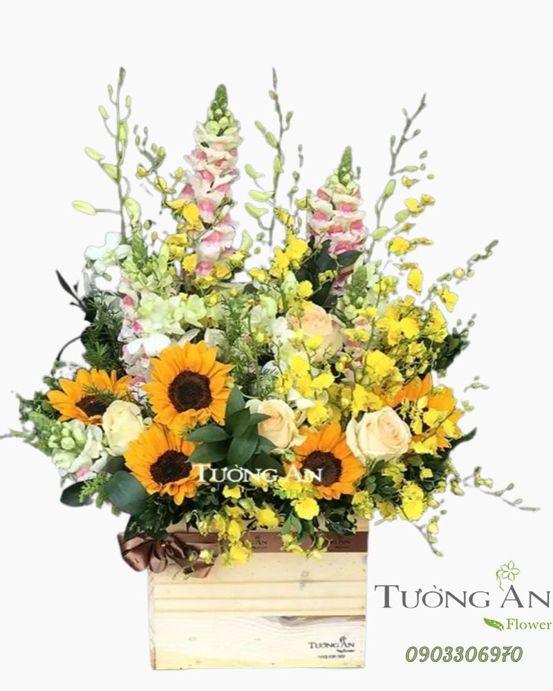  Hộp Hoa Mừng Khai Trương - B134 