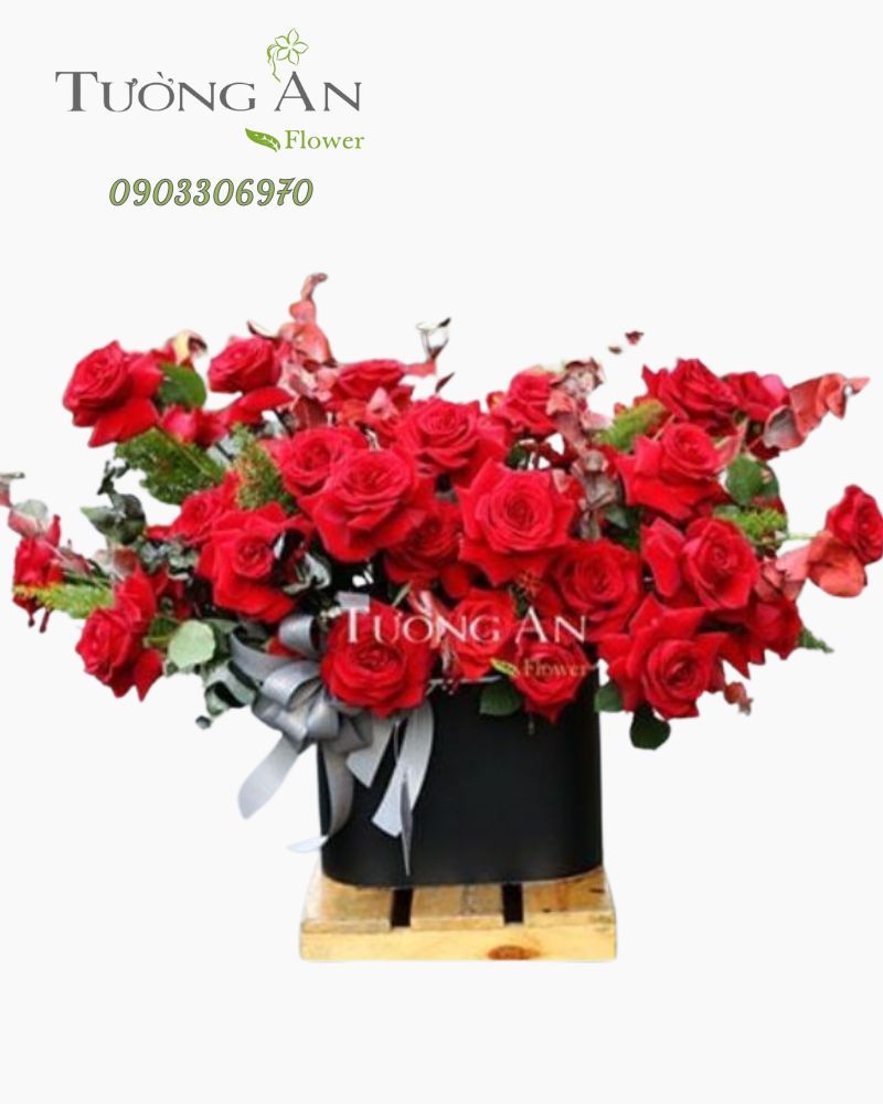  Hộp Hoa Sắc Đỏ - S610 