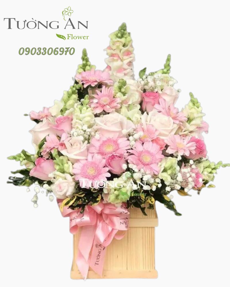  Hộp Hoa Sắc Hồng - B127 