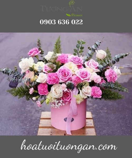 Hộp Hoa Sắc Hồng