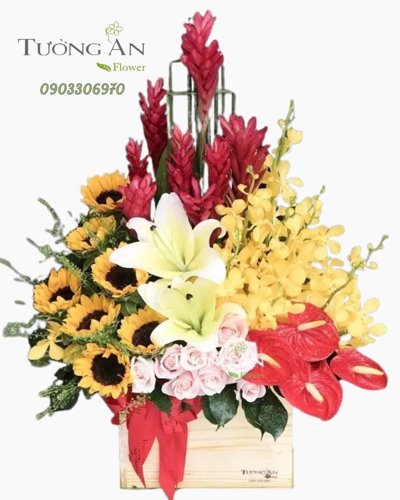  Hộp Hoa Sinh Nhật Ngoại - B125 