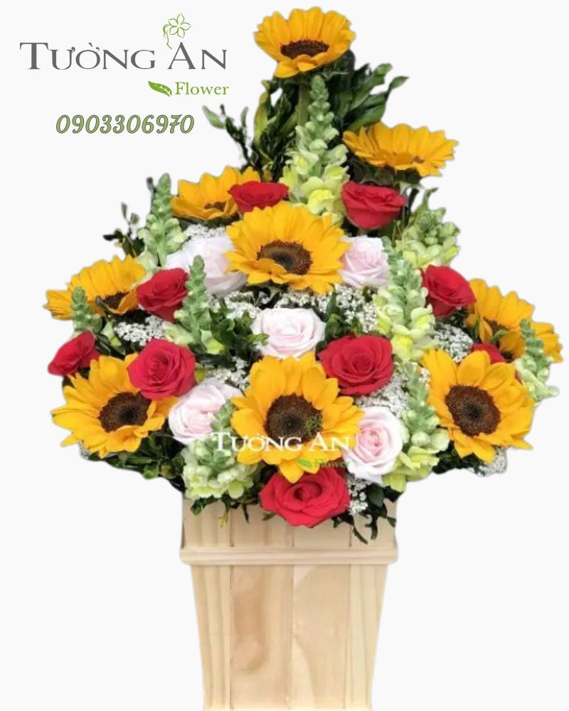  Hộp Hoa Tặng Khai Trương - B132 