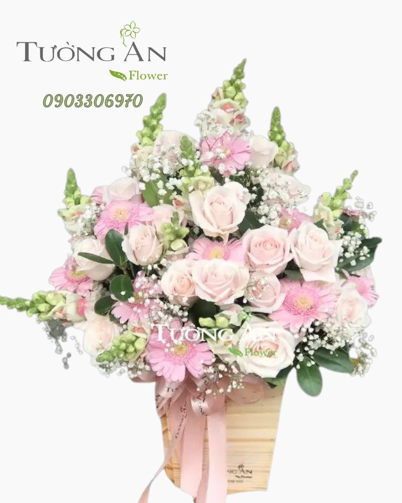  Hộp Hoa Tông Hồng - B126 