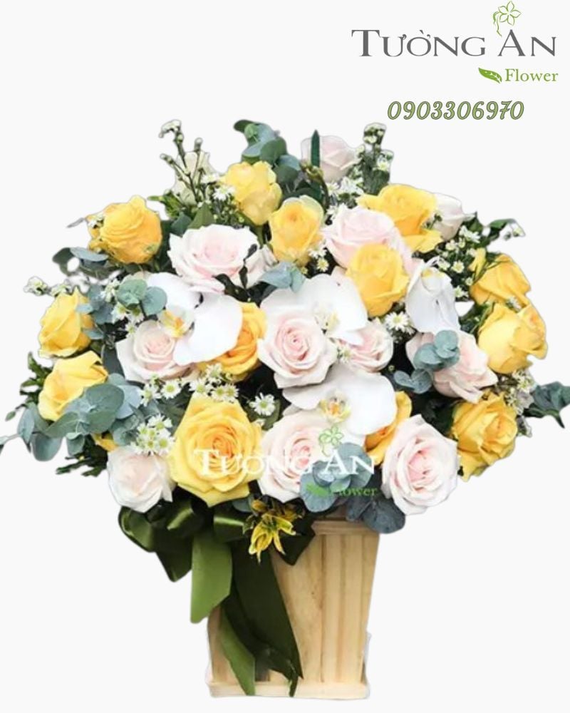  Hộp Hoa Tông Vàng - B112 