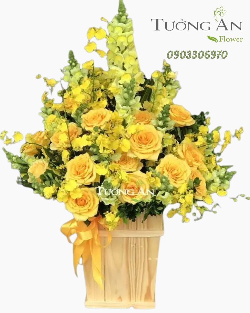  Hộp Hoa Tông Vàng - B133 