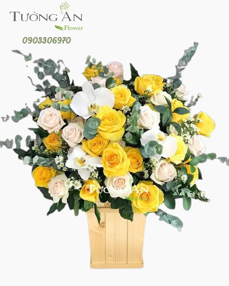  Hộp Hoa Tông Vàng - B156 