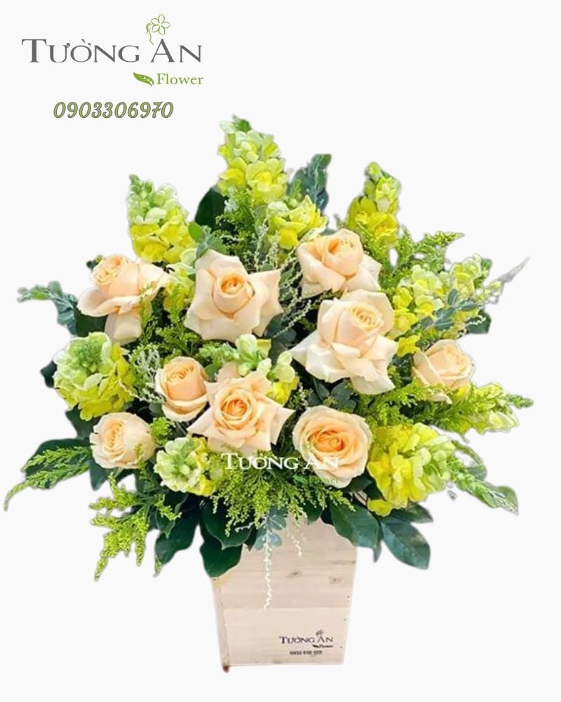  Hộp Hoa Tông Vàng Nhẹ - B158 