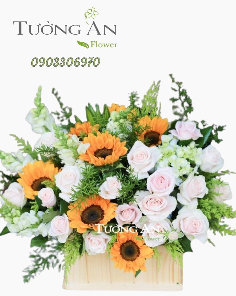  Hộp Hoa Tươi Sáng - B122 