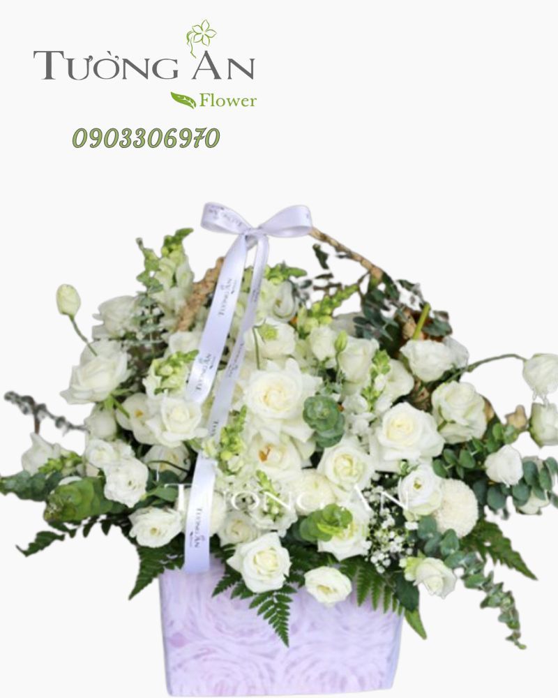  Hộp Hoa Viếng Chia Xa - S401 