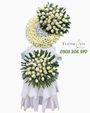  Vòng Hoa Chia Buồn Vĩnh Trắng Tiễn Biệt - HTL01 