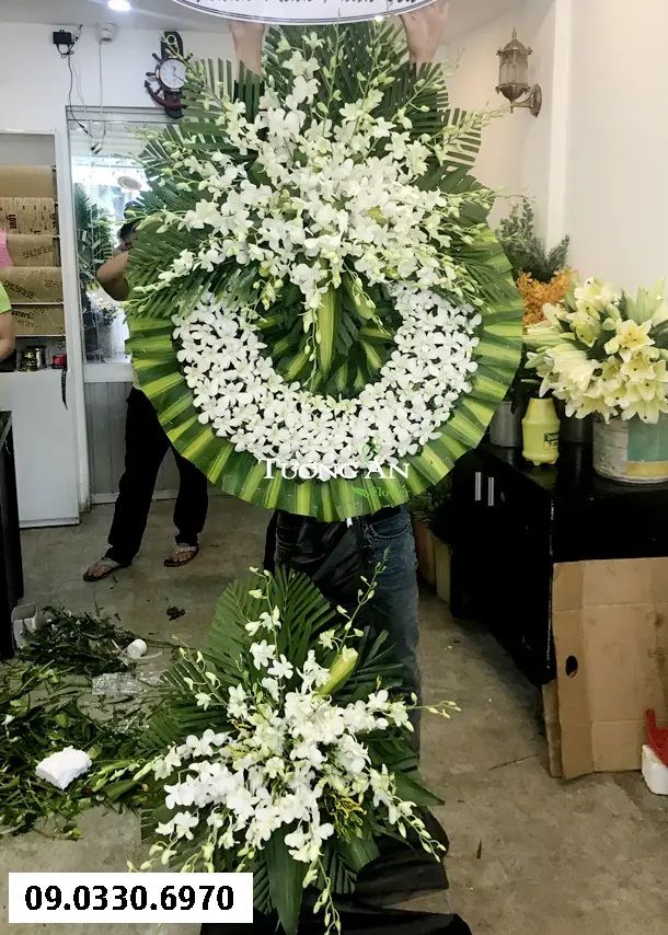  Vòng Hoa Tang Lễ Đạo Chúa - B216 