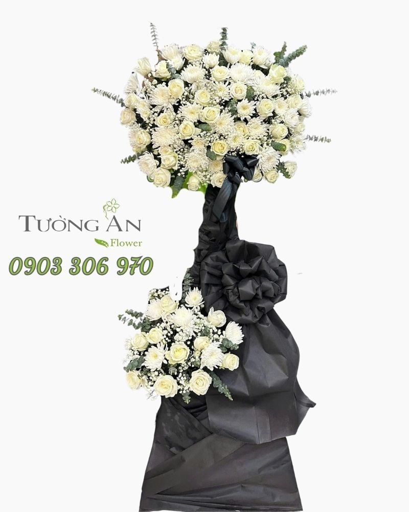  Vòng Hoa Chia Buồn Tưởng Niệm Lặng Yên - HTL23 