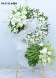  Vòng Hoa Viếng Tông Trắng - B299 
