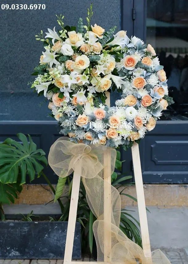  Vòng Hoa Tang Lễ Sang Trọng - B355 