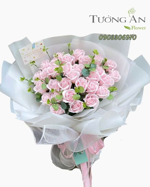 Bó Hoa Sáp Hồng Phấn Gửi Nắng Mai - HST10
