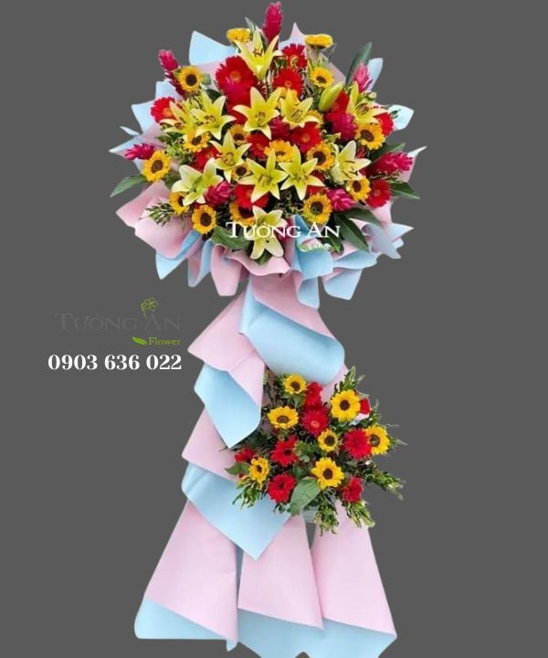  Kệ Hoa Chúc Mừng Đa Sắc - B467 