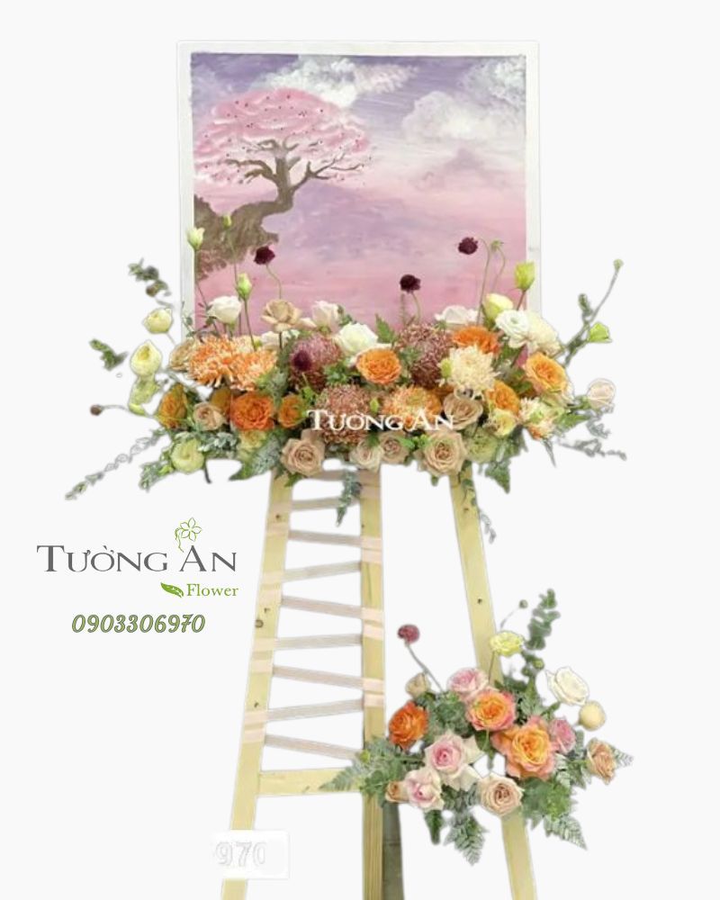  Kệ Hoa Chúc Mừng Nghệ Thuật - B484 