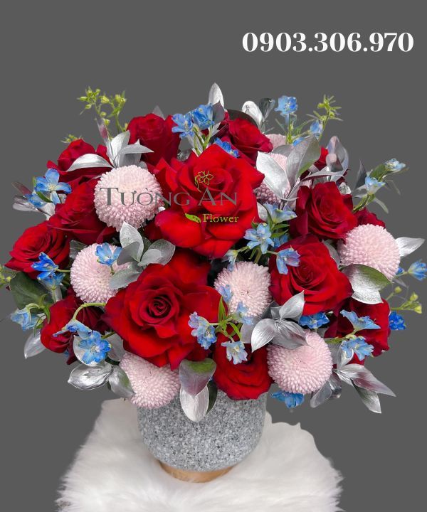  Bình Hoa Tuyệt Sắc Hồng Ngọc - MM123 