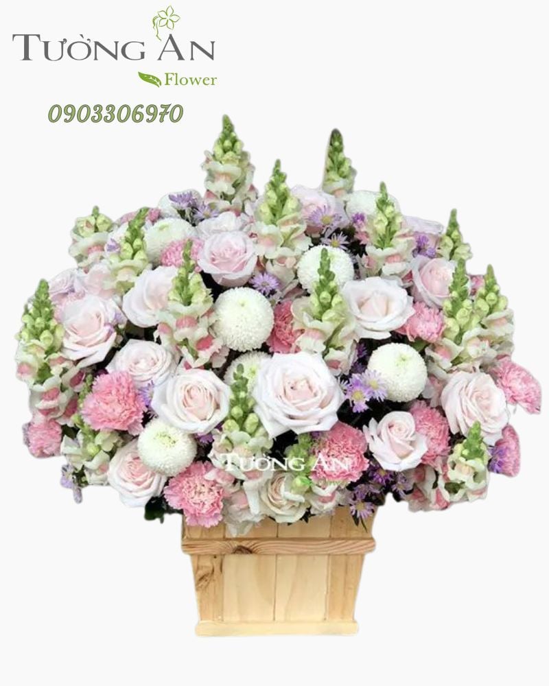  Hộp Hoa Mừng Kỷ Niệm Ngày Cưới - B150 