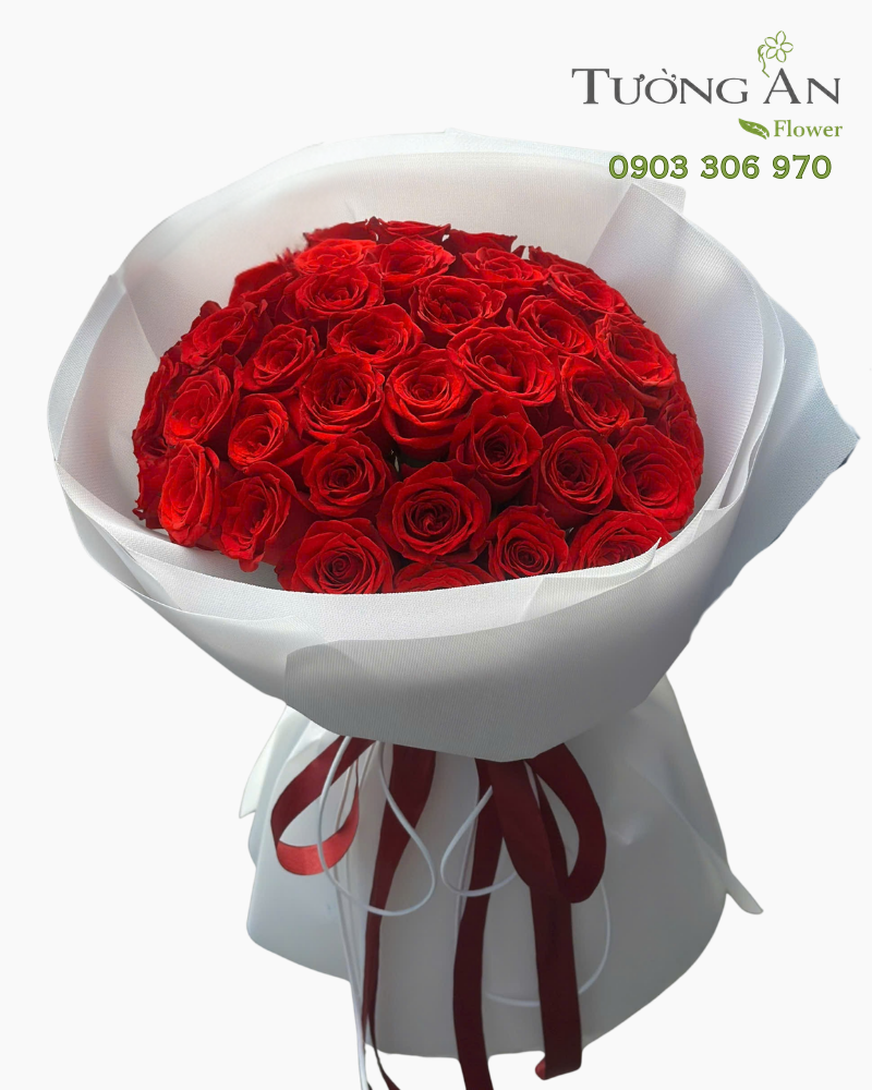  Bó Hoa Hồng Đỏ Say Đắm - HBT51 