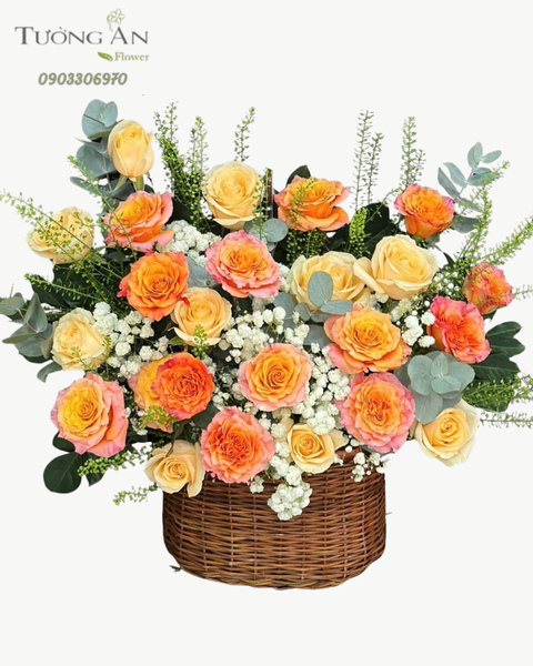 Giỏ Hoa Ánh Dương Rực Rỡ - HG100