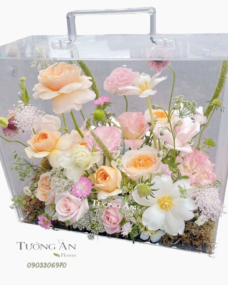  Hoa Hộp Vali Mộng Mơ Đủ Đầy - HH09 