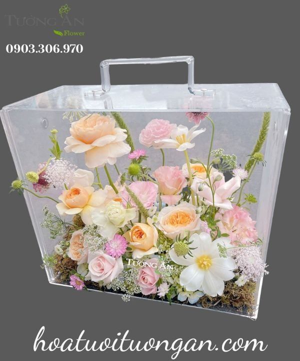  Hoa Hộp Vali Mộng Mơ Đủ Đầy - HH09 