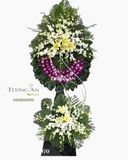  Vòng Hoa Chia Buồn Trắng Tím - B259 