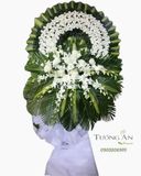  Vòng Hoa Phúng Điếu Tông Trắng - B238 