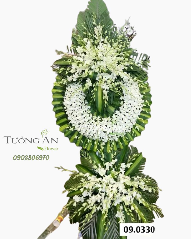  Vòng Hoa Tang Lan Trắng 2 Tầng - B212 