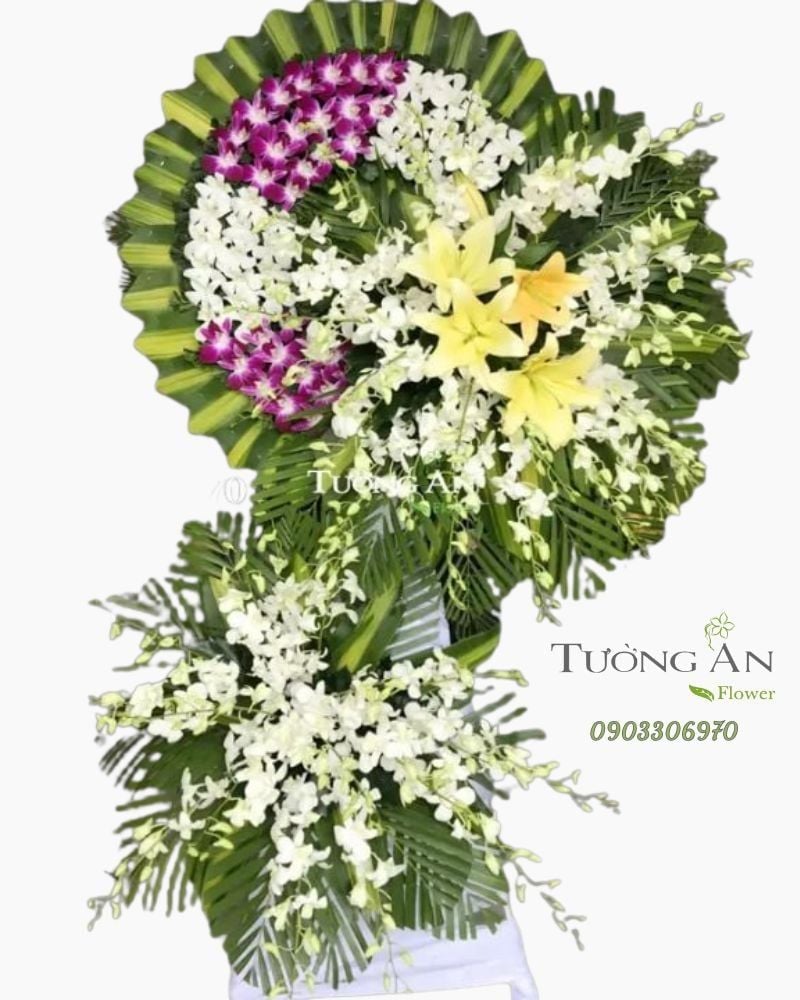  Vòng Hoa Tang Lễ 2 Tầng - B258 