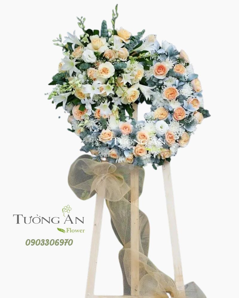  Vòng Hoa Tang Lễ Sang Trọng - B355 