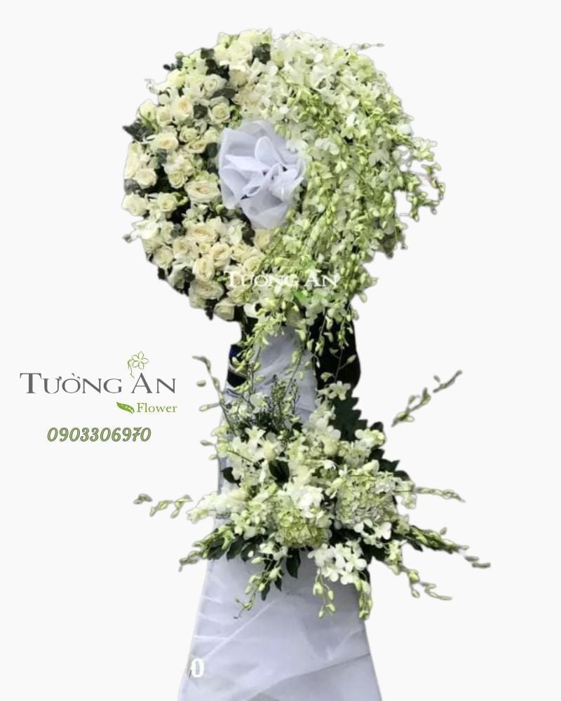  Vòng Hoa Tang Trắng - B297 