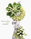  Vòng Hoa Trắng Tang Lễ - B298 