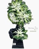  Vòng Hoa Viếng Đám Ma Tông Trắng - B277 