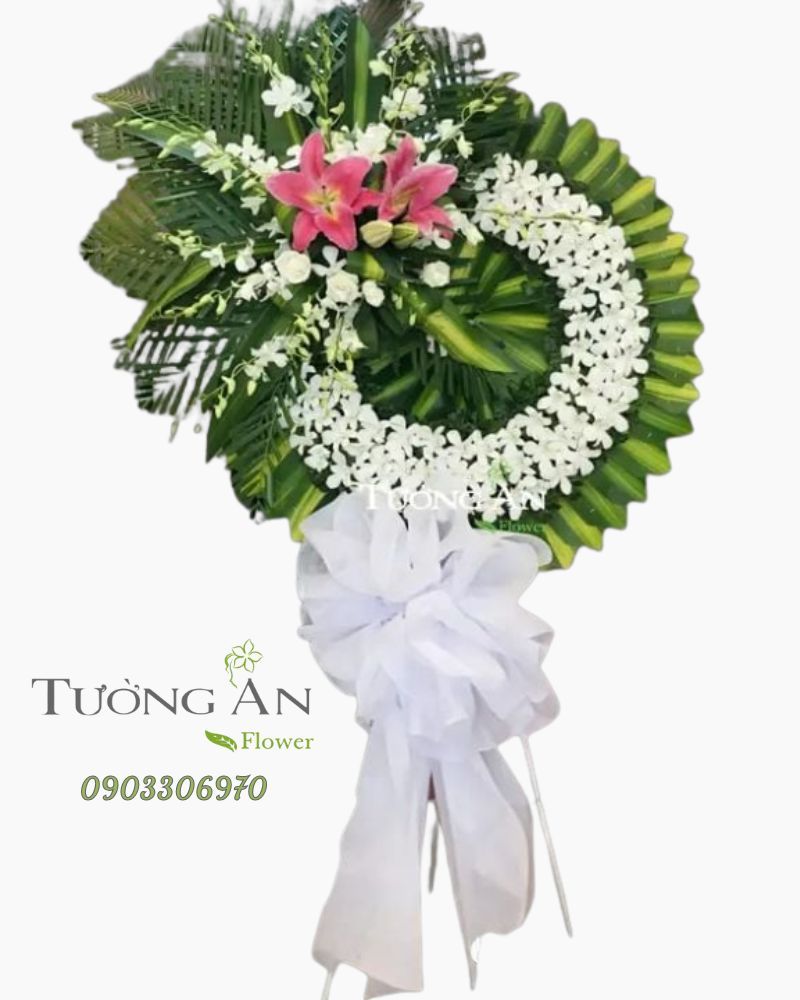  Vòng Hoa Viếng Giá Rẻ - B214 