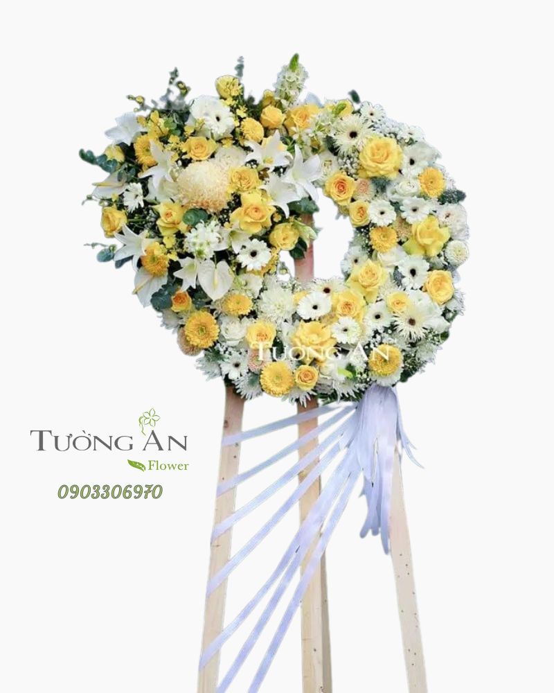  Vòng Hoa Viếng Người Đạo Phật - B358 