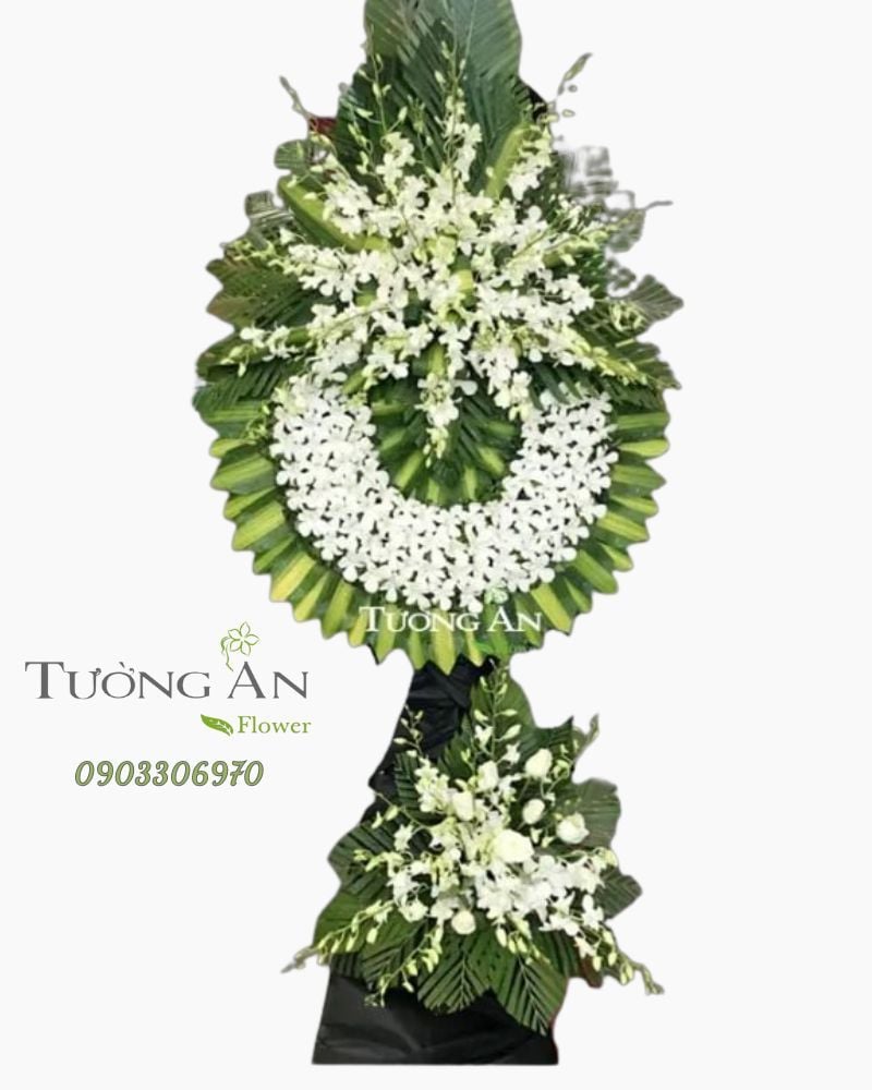  Vòng Hoa Viếng Thành Kính Phân Ưu - B224 