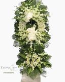  Vòng Hoa Viếng Tông Trắng 2 Tầng - B268 