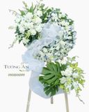  Vòng Hoa Viếng Tông Trắng - B299 