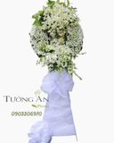  Vòng Hoa Viếng Tông Trắng - B302 