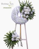  Vòng Hoa Viếng Tông Trắng - B304 
