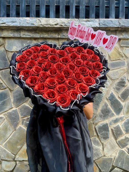 Bó Hoa Sáp Trái Tim Đỏ Bất Diệt - HST20