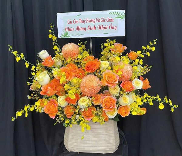 Hoa Cắm Hộp Ánh Dương Hạnh Phúc - HCH01