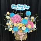  Giỏ Hoa Lam Hồng Dịu Nắng - GH01 