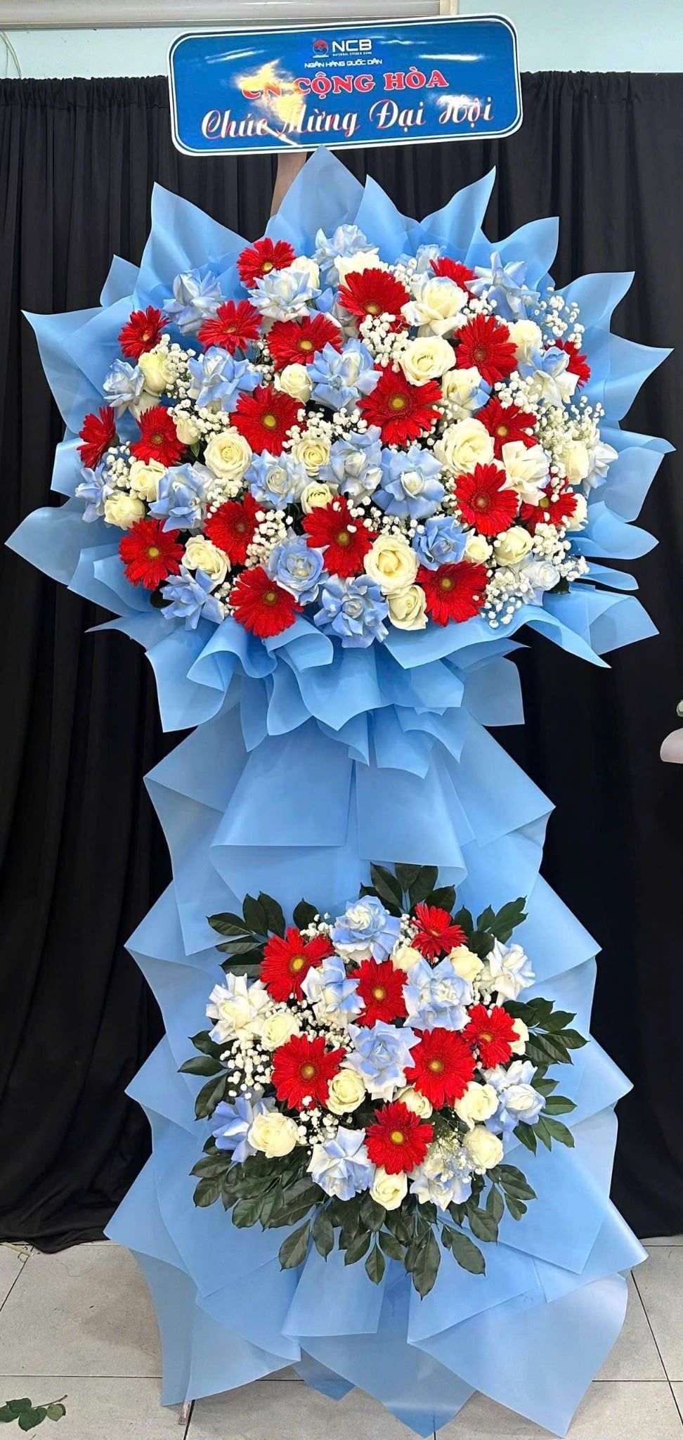  Hoa Chúc Mừng Lam Hồng Khởi Sắc - HCM14 
